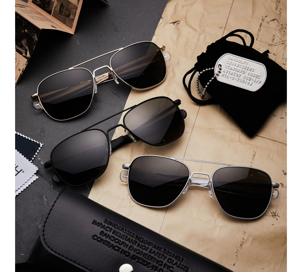 Randolph Aviator - Military Special Edition - Matte Chrome (Polarized)