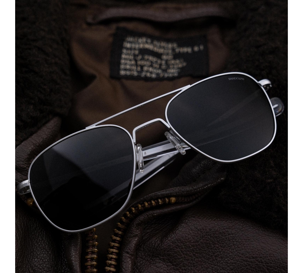 Randolph Aviator - Military Special Edition - Matte Chrome (Polarized)