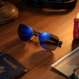 Randolph Aviator - Gunmetal | Atlantic Blue