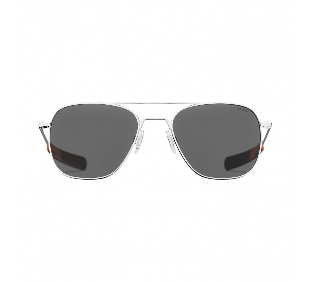 Randolph Aviator - 23k White Gold | American Gray with Jetway Temples
