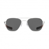 Randolph Aviator - 23k White Gold | American Gray with Jetway Temples