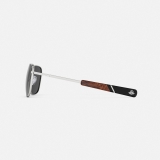 Randolph Aviator - 23k White Gold | American Gray with Jetway Temples