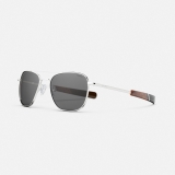 Randolph Aviator - 23k White Gold | American Gray with Jetway Temples