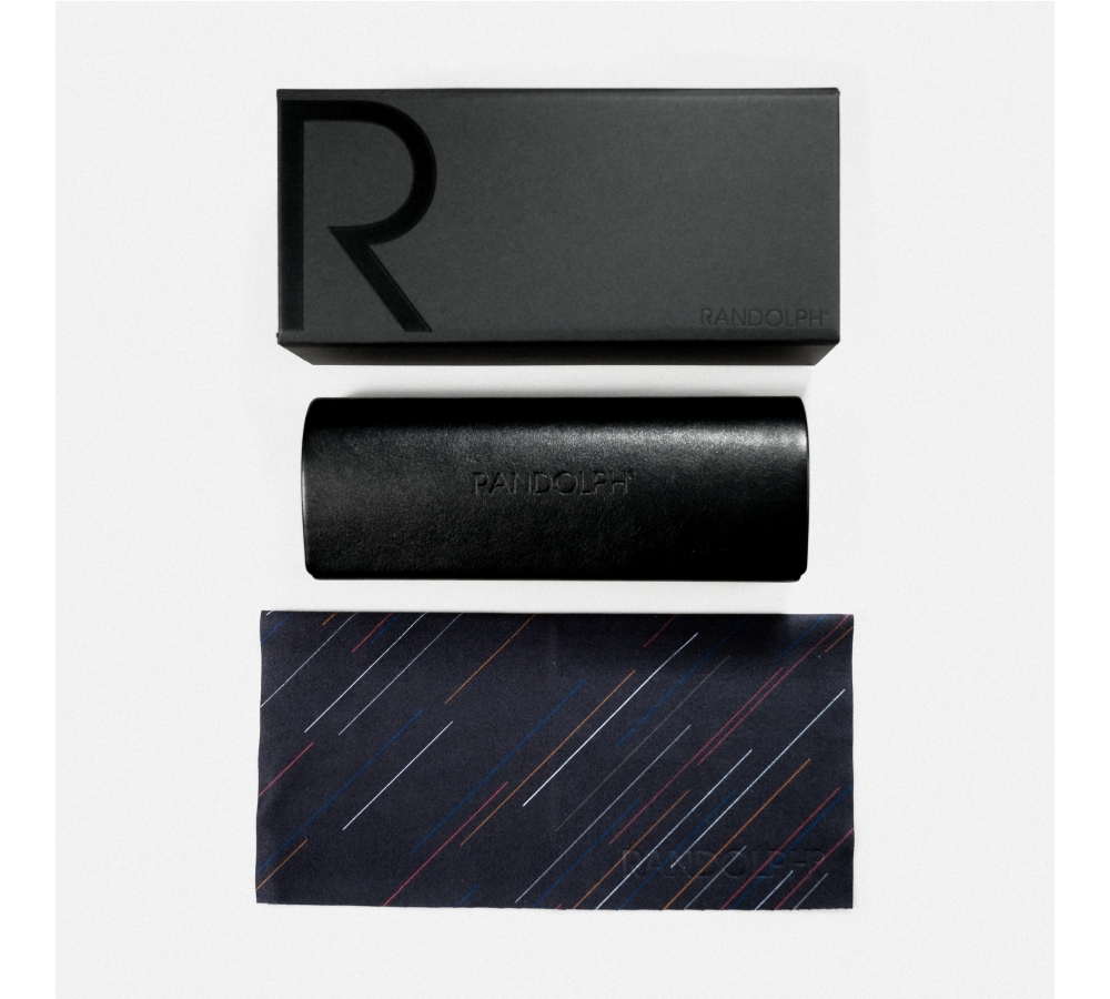 Randolph Aviator - 23k White Gold | American Gray with Jetway Temples