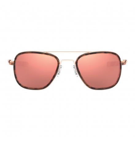 Randolph Aviator Fusion - 22k Rose Gold | Rose Tortoise Inlay | Rose Gold (Polarized)