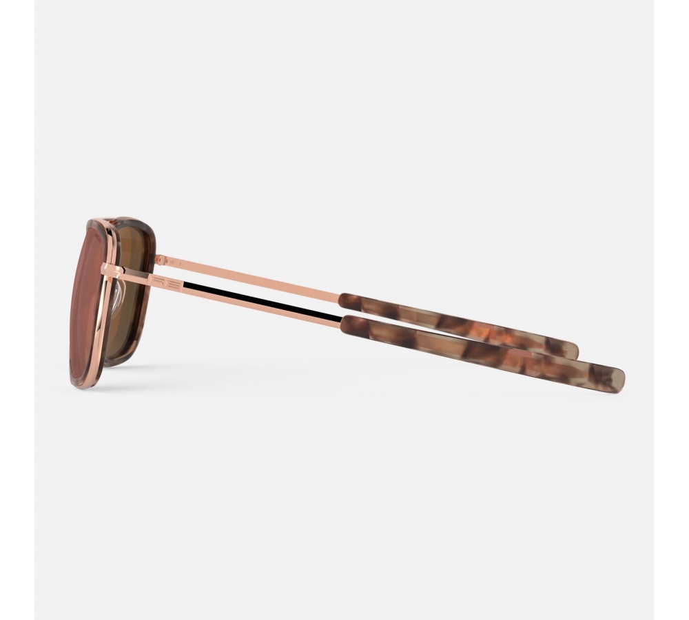 Randolph Aviator Fusion - 22k Rose Gold | Rose Tortoise Inlay | Rose Gold (Polarized)