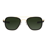 Randolph Aviator Fusion - 23k Gold | Matte Onyx Inlay | Evergreen (Polarized)