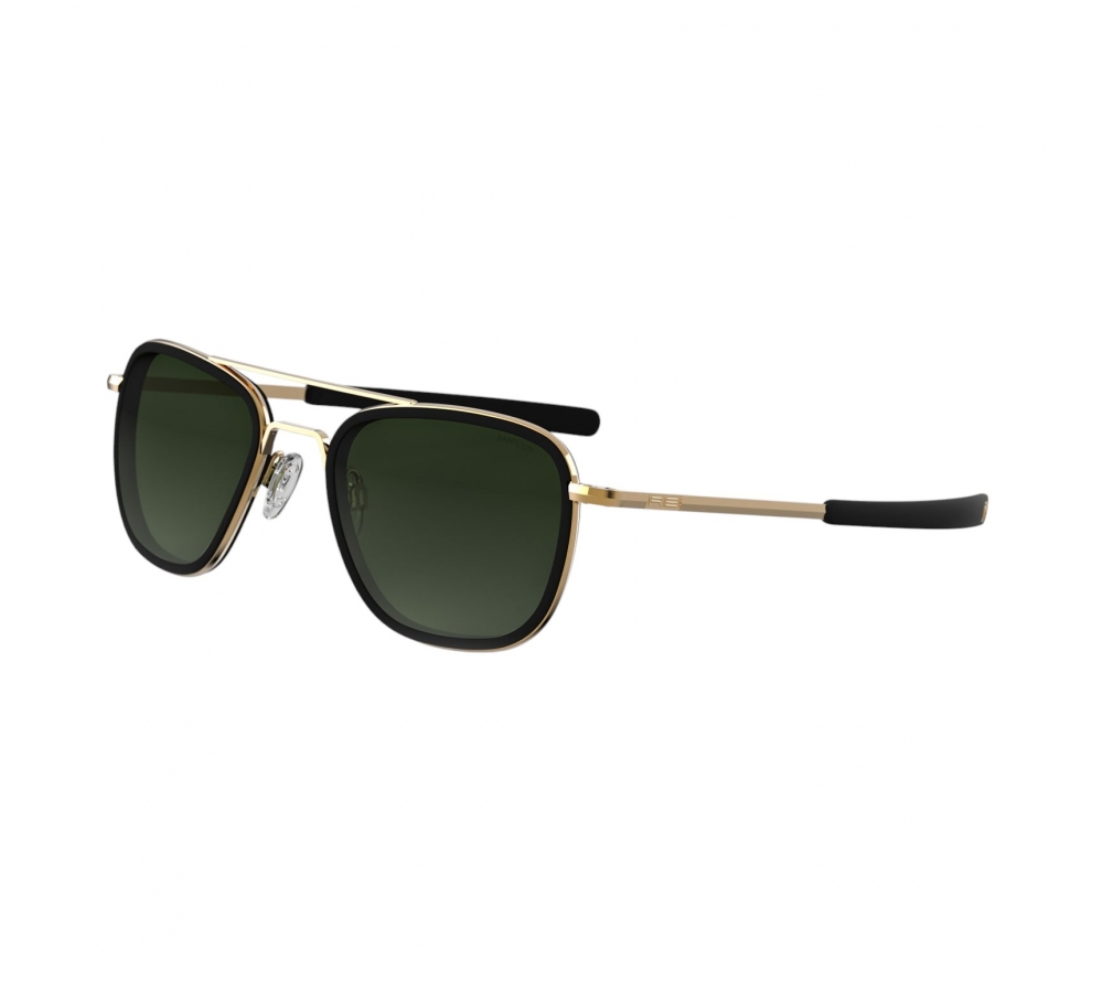 Randolph Aviator Fusion - 23k Gold | Matte Onyx Inlay | Evergreen (Polarized)