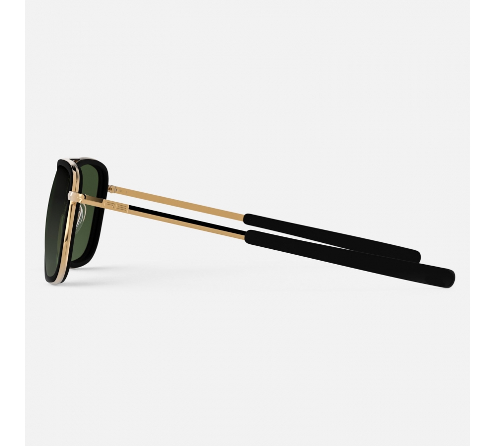 Randolph Aviator Fusion - 23k Gold | Matte Onyx Inlay | Evergreen (Polarized)