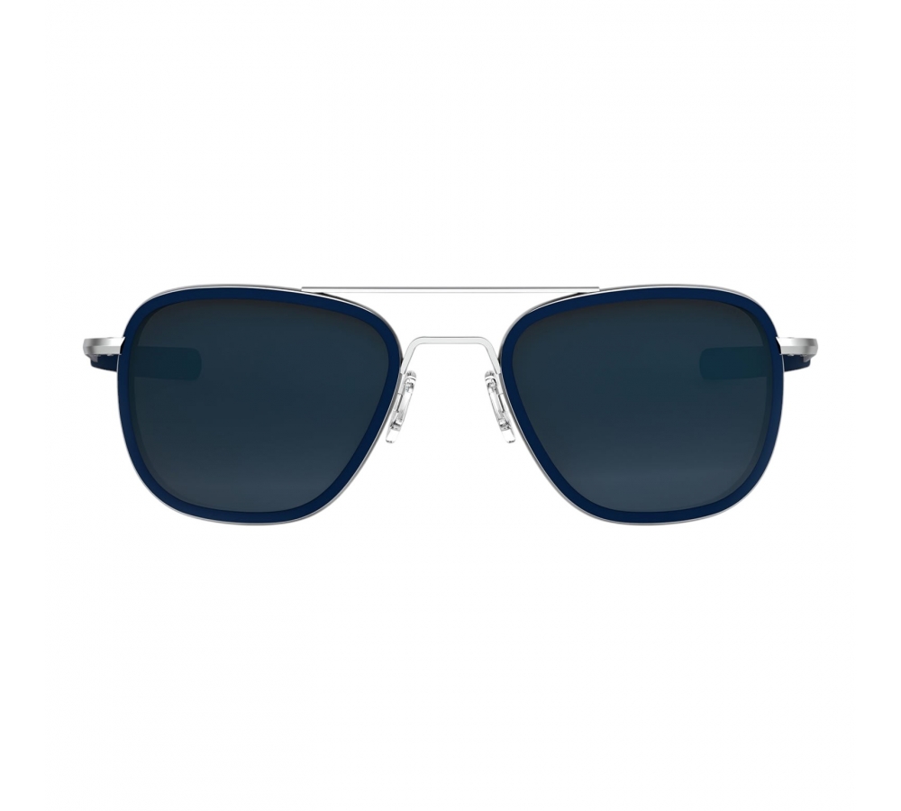 Randolph Aviator Fusion - Matte Chrome | Blue Sapphire Inlay | Slate (Polarized)