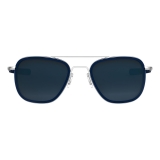 Randolph Aviator Fusion - Matte Chrome | Blue Sapphire Inlay | Slate (Polarized)