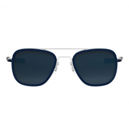 Randolph Aviator Fusion - Matte Chrome | Blue Sapphire Inlay | Slate (Polarized)