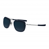 Randolph Aviator Fusion - Matte Chrome | Blue Sapphire Inlay | Slate (Polarized)
