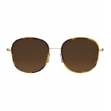 Randolph Elinor Fusion - 23k Gold | Dark Caramel Tortoise Inlay | Cape Sand (Polarized)