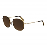 Randolph Elinor Fusion - 23k Gold | Dark Caramel Tortoise Inlay | Cape Sand (Polarized)