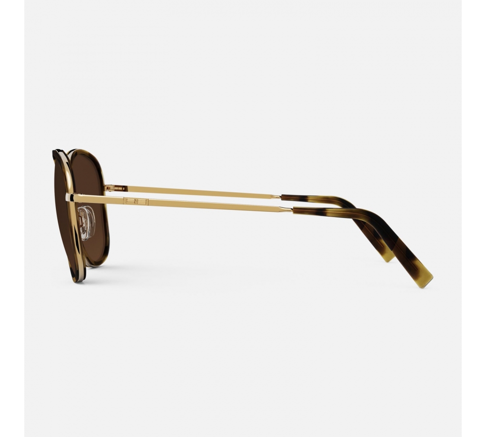 Randolph Elinor Fusion - 23k Gold | Dark Caramel Tortoise Inlay | Cape Sand (Polarized)