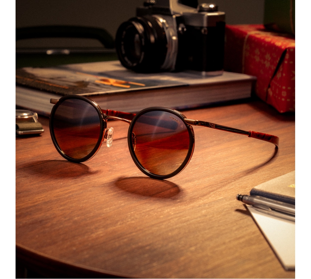Randolph P3 Fusion - 22k Chocolate Gold | Sierra Inlay | Cape Sand (Polarized)