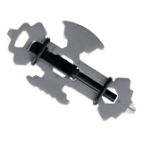 Multitool "SPOKE", 10 funkcji, pręt magnezowy, gwizdek, szary, 101 INC