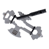 Multitool "SPOKE", 10 funkcji, pręt magnezowy, gwizdek, szary, 101 INC