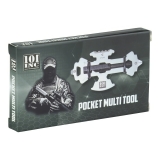 Multitool "SPOKE", 10 funkcji, pręt magnezowy, gwizdek, szary, 101 INC