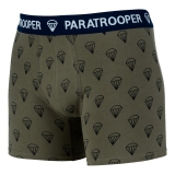 Boxerky "Fallschirmjäger", potisk padáků, zelené, Fostex Garments