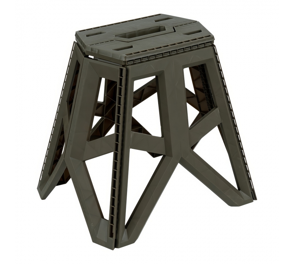 Skládací stolička "Outdoor", velká, polypropylen, olivová, Fosco Industries