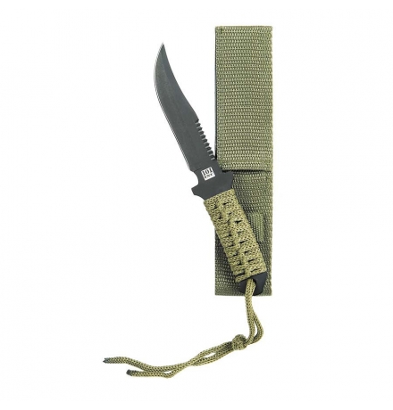 Nůž "Recon 7", pevná čepel, paracord rukojeť, olivový, 101 INC