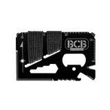 Multitool "Pocket Survival Tool", Edelstahl, Lederetui, schwarz, BCB