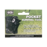 Multitool "Pocket Survival Tool", Edelstahl, Lederetui, schwarz, BCB