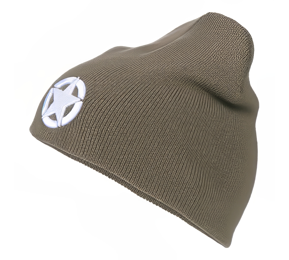 Čepice Beanie Allied Star – olivová, Fostex Garments