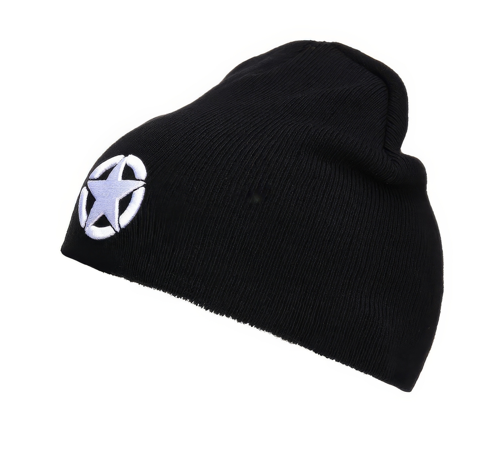 Berretto Beanie Allied Star – nero, Fostex Garments