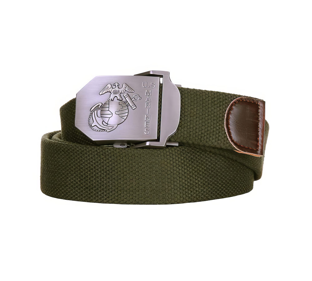 Opasek "Style 4 U.S. Marines", bavlna, olivový, 101 INC