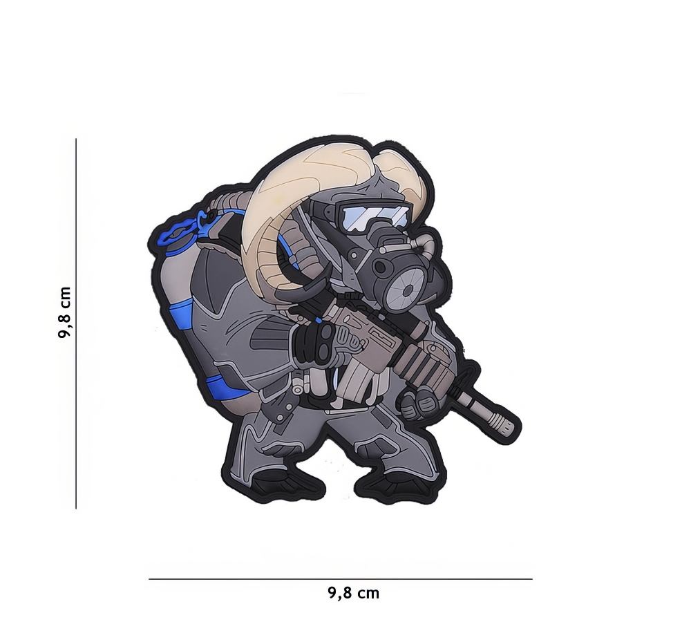 Patch "Frogman Ox No. 5", 3D PVC, multicolor, TF‑2215