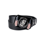 Fibbia "POW MIA", metallo, smalto, circa 7 cm, nero/argento, VanOs