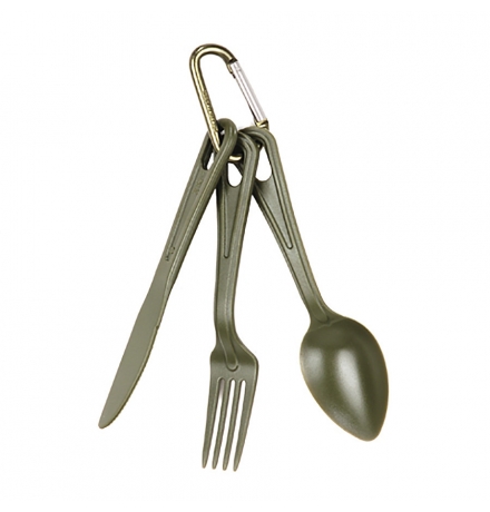Essbesteck "Chow Kit", Lexan-Haken, Kunststoff, 45 g, grün, Fosco Industries