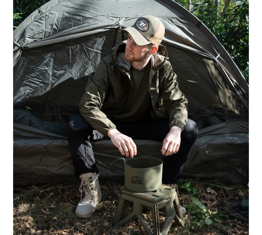 Skládací stolička "Outdoor", malá, polypropylen, olivová, Fosco Industries